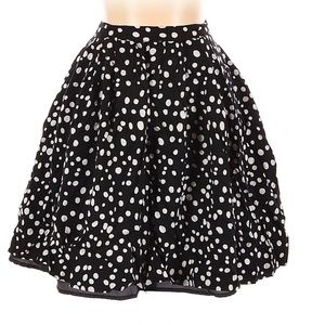 Forever 21 dark blue navy and white polka dot skater skirt.